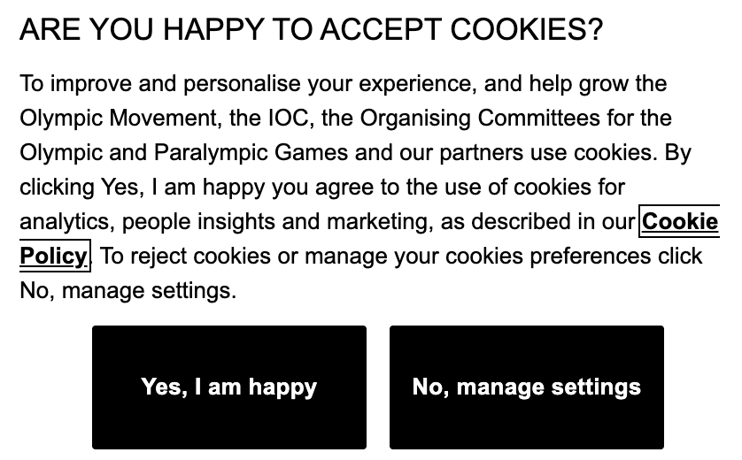 cregatron's tweet photo. "Yes, I am happy"
"No, manage settings" https://t.co/vWH16qbDxu