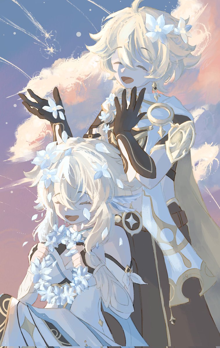 #Lumine and #Aether 🌟
#Genshinlmpact #Genshinfanart