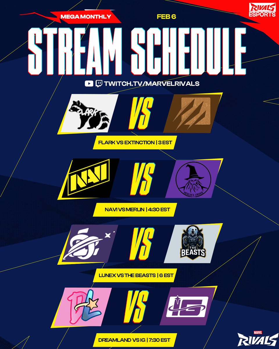 IT'S ALMOST TIME FOR MEGA MONTHLY‼️
Tune in to twitch.tv/marvelrivals at 3 EST