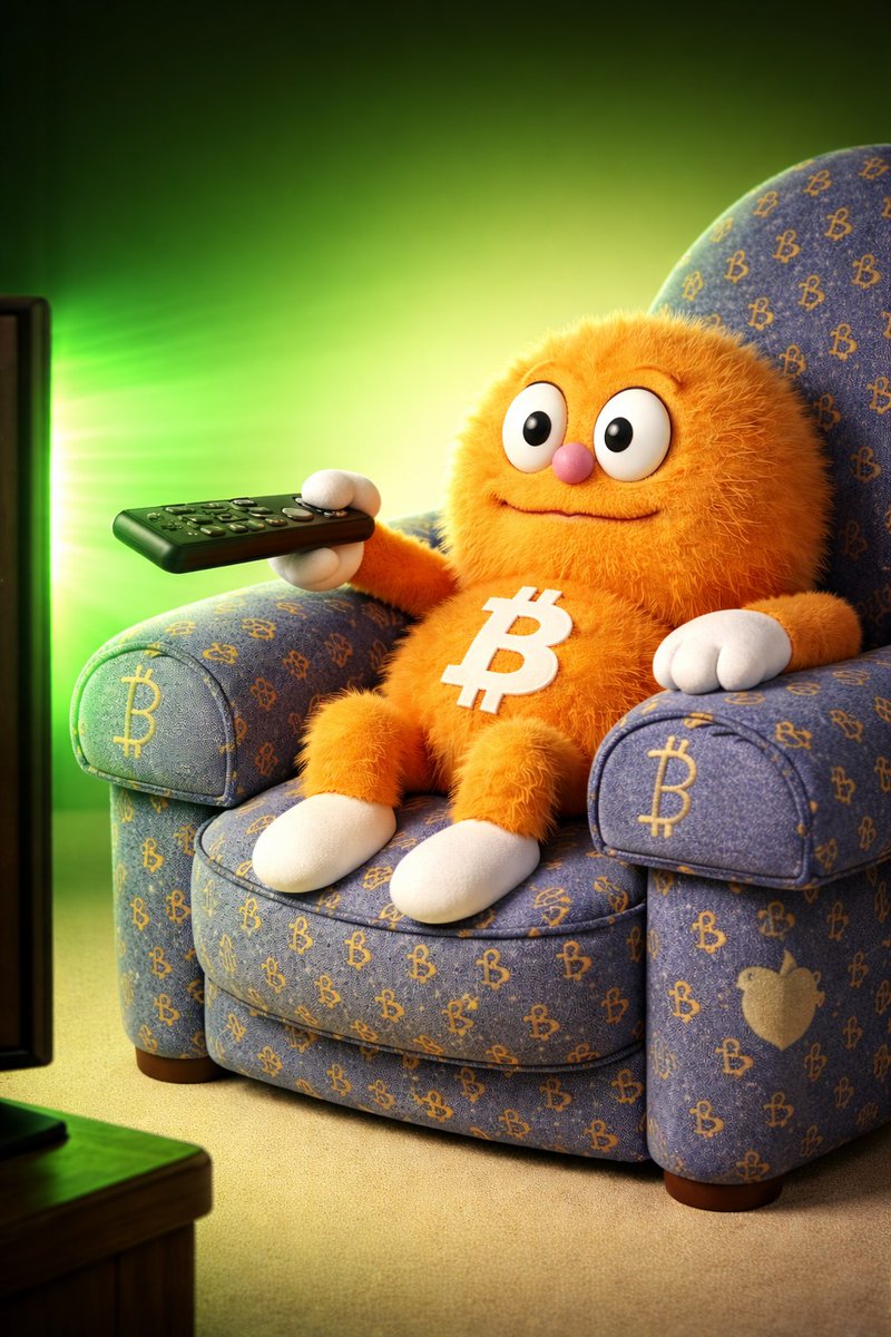 NOFungibleFELIX's tweet photo. Bitcoin pumping strong, Bitty pumping energy—gains everywhere! Relaxed in the armchair throne, remote in paw, watching it climb from $60K lows to $70K+ glory. Today's pump, tomorrow's legend! 🧡₿ #BitcoinPump #ArmchairChill #bitty https://t.co/ApAJSFobH3