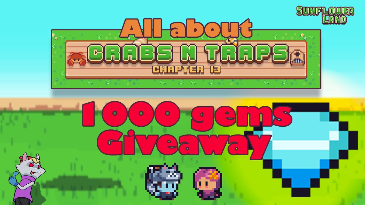 2x 1000 gems giveaway in my new Video 
👉 youtu.be/OO0Ddsqykks

<a href="/0xSunflowerLand/">Sunflower Land</a> 
<a href="/GGS_DAO/">GGS DAO</a> 
<a href="/BCH_Guild/">BCH 🦇</a>