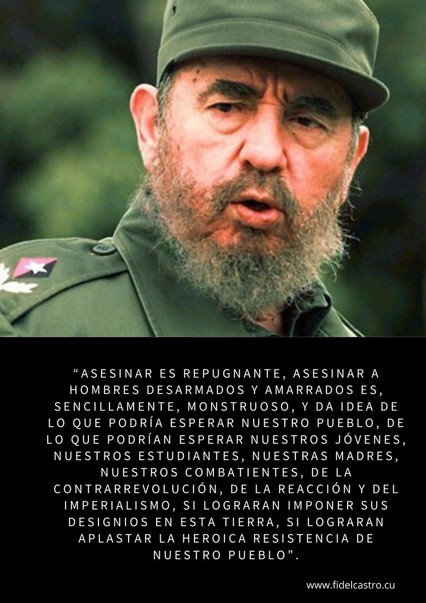 📅17 de febrero de 1992 🎙️#FidelCastro: “Asesinar es repugnante, asesinar a hombres desarmados y amarrados es, sencillamente, monstruoso, y da idea de lo que podría esperar nuestro pueblo, de lo que podrían esperar nuestros jóvenes.”

fidelcastro.cu
#100AñosConFidel