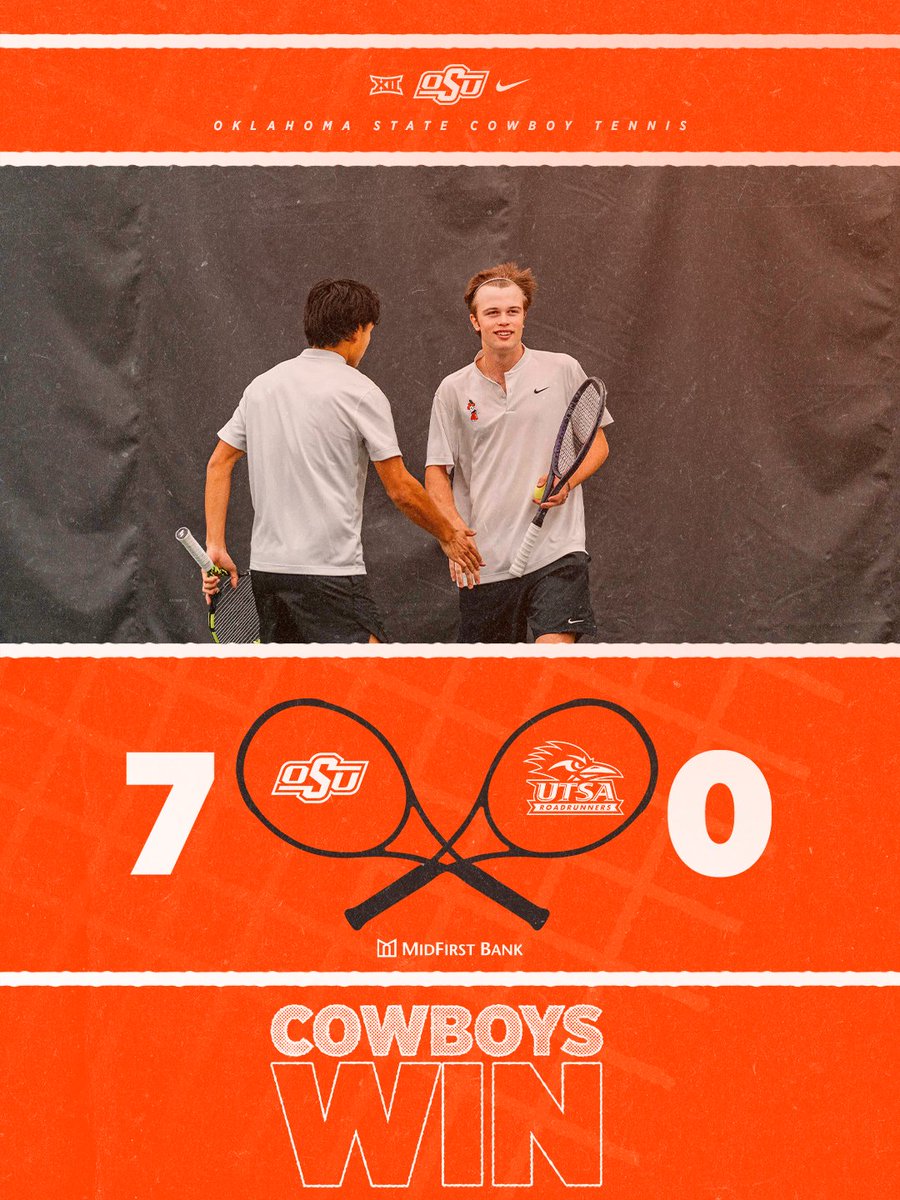 Feelin' good about this one 💪

#OKStateTennis | <a href="/OSUAthletics/">Oklahoma State Athletics</a>