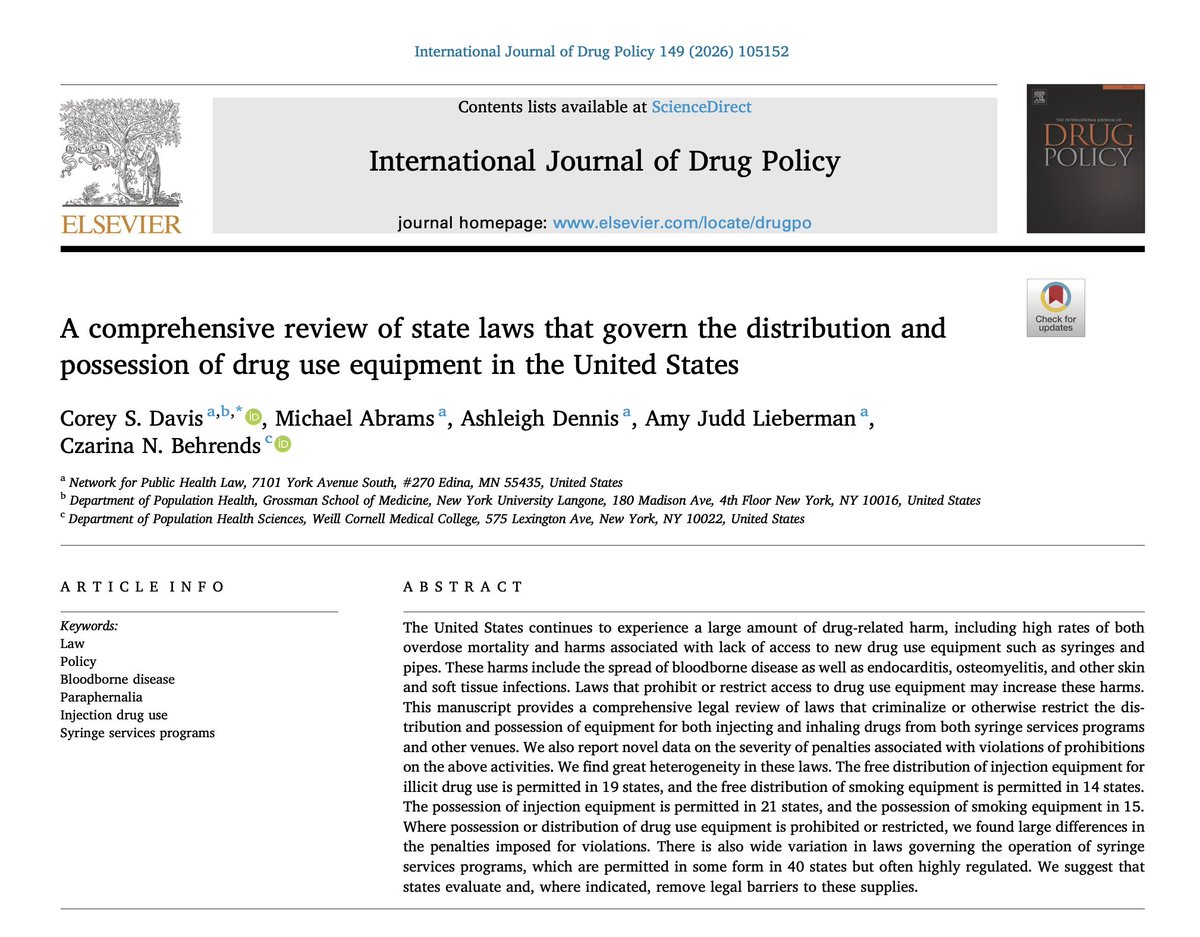 International Journal of Drug Policy tweet media