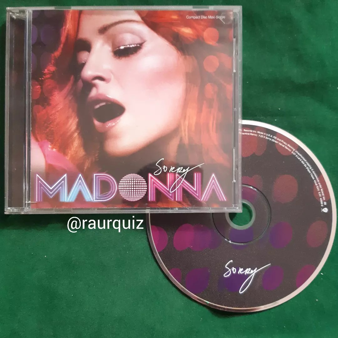 raurquiz's tweet photo. #otd @madonna #Madonna #sorry #20years #singleedit #manwithguitaredit @petshopboys #psbmaximix #pauloakenfoldremix #greenvelvetremix #letitwillbe #paperfacesvocaledit #maxisingle #cd @warnermusic @soundstoryuk @Albumism https://t.co/8ph3QW3UGy