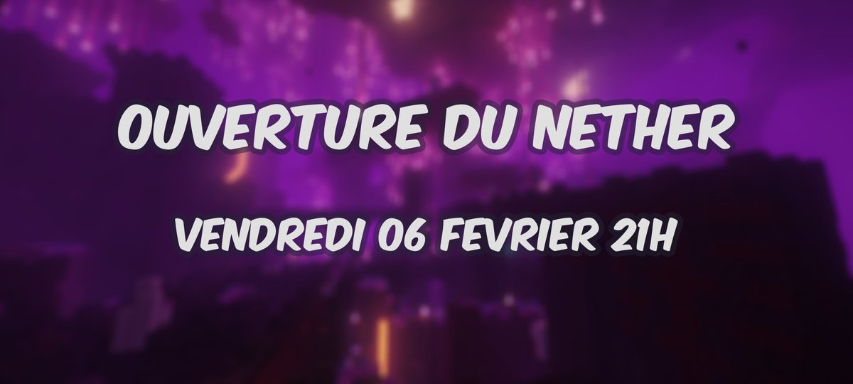 Malidoudou_'s tweet photo. 📢RDV ce soir à 21h pour l'ouverture du Nether sur le serveur Doudouland MC ! https://t.co/nVTTsBHAwU
