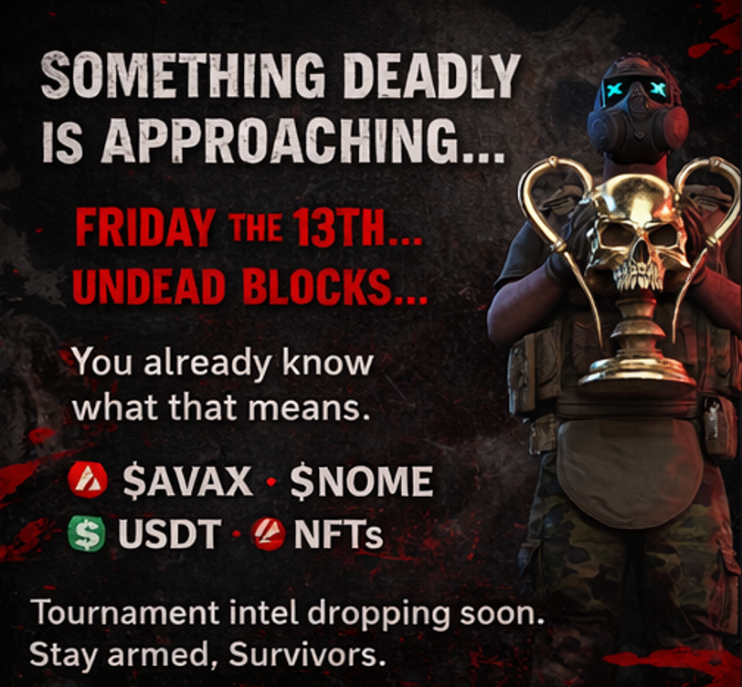 UndeadBlocks's tweet photo. 🩸 Something deadly is approaching Survivors! 

@avax.... @genome_protocol....

Are you ready?! 🔫

#zombies #UndeadBlocks https://t.co/D9kKeR5Dfe