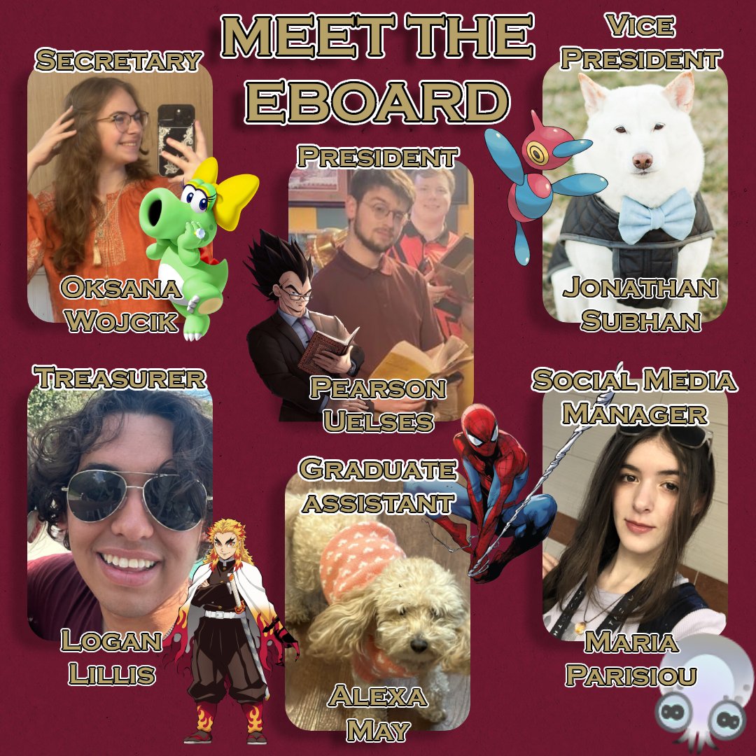 KutztownEsports's tweet photo. With the semester starting off strong, we'd like to introduce new and returning members of the Kutztown Esports' Eboard!

Have any questions or concerns? Join our  discord in our bio! https://t.co/IPCJSSQ7or