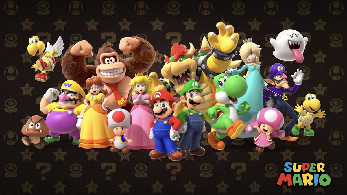 20th_logos's tweet photo. Super Mario Characters Wallpaper #1 https://t.co/g4PfoWz48R