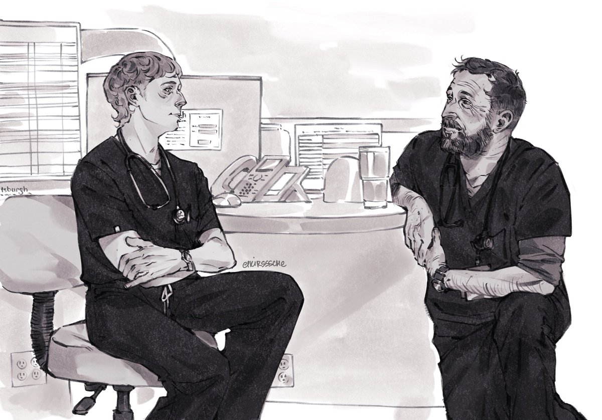 fixed this scene 

#thepitt #thepittseason2 #thepittfanart #denniswhitaker #denniswhitakerfanart #drrobby #drrobbyfanart #michaelrobinavitch #hucklerobby #hucklerobbyfanart