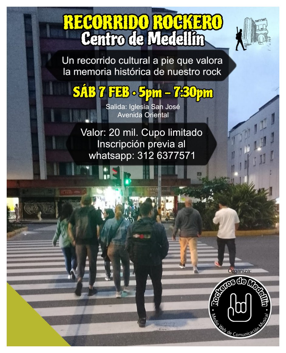 Recorrido Cultural Rockero 🚏🤘🏻

¡Este sábado! 💫