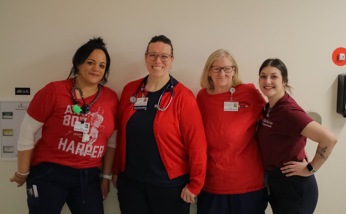 cchosp's tweet photo. On Wear Red Day teams throughout Penn Medicine Chester County Hospital are going red to support women's heart health and spark important conversations about prevention and awareness. https://t.co/domOEJMql1