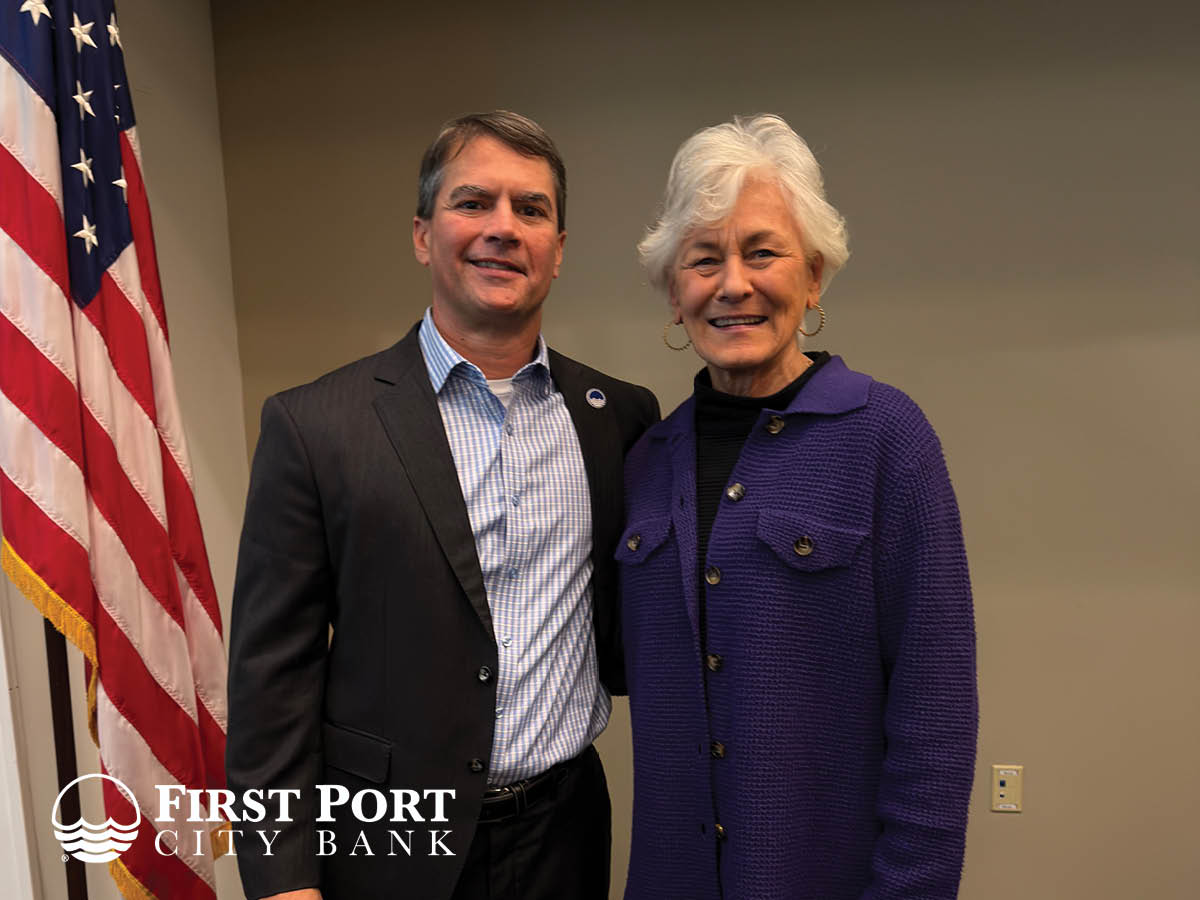We are proud to share that Scott Ewing, President &amp; CEO of First Port City Bank, was named the 2025 Man of the Year by the Bainbridge Decatur Co. Chamber of Commerce.  Scott earned this distinguished honor through his tireless dedication to our community.  Congratulations Scott!