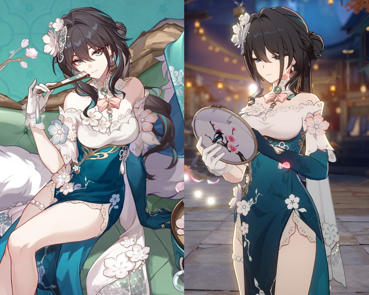 beautiful gowns and for FREE unlike certain other character who got an ugly school outfit that you had to pay for which you can't even see in combat