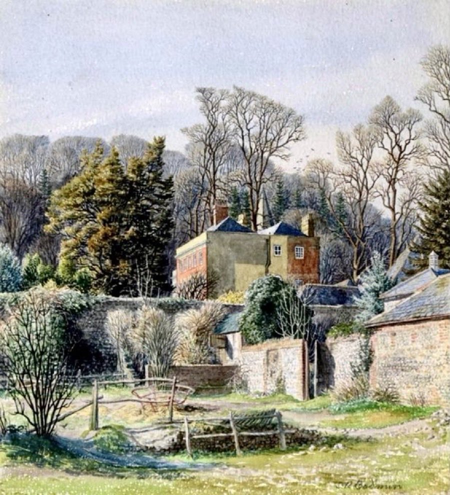 LBFlyawayhome's tweet photo. Other work by the Ladybird artists. 
'The Old Farmyard, Findon Place'
Artist: SR Badmin https://t.co/L7hV9o8EVH