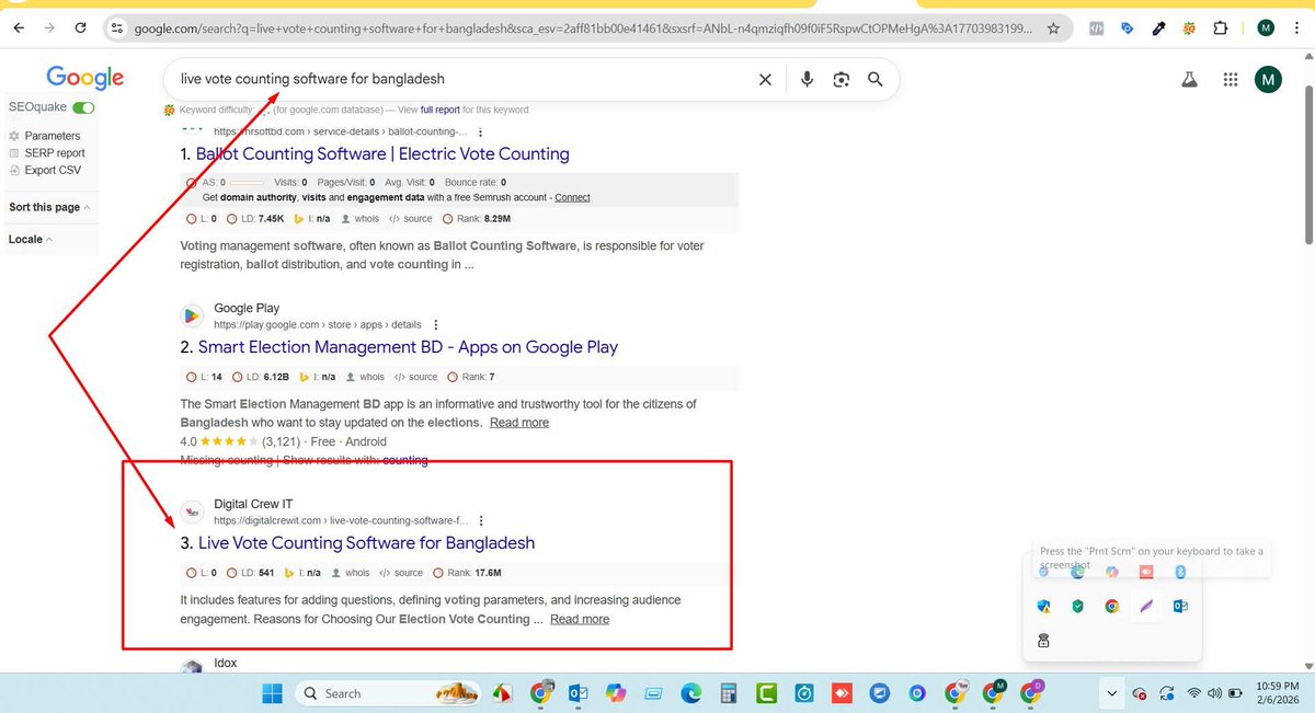 digitalcrewit's tweet photo. 🏆 "Live Vote Counting Software for Bangladesh" – Now Ranked on Google First Page (Position #3)

Digital Crew IT
Mohara City Center, 1st Floor
Kamal Bazar, Mohara, Chandgaon, Chattogram

#LiveVoteCounting
#LiveVoteCount
#VoteCountingLive
#VoteCountLive
#LiveVoteCounts
#Election https://t.co/dYqm01wF3C