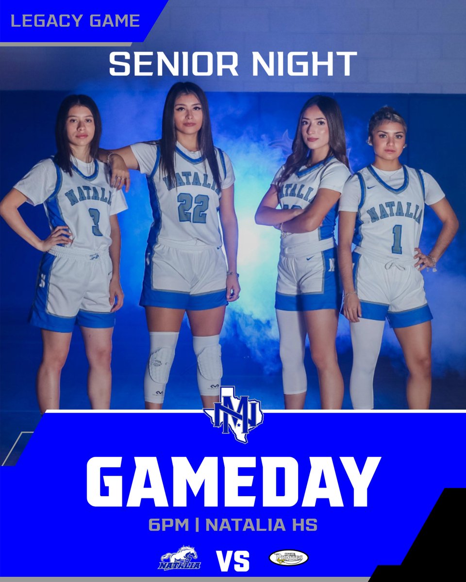 HoopsMustang's tweet photo. 🚨GAME DAY🚨
🏀Lady Mustangs Basketball
🆚Lytle
⏰Varsity - 6:00pm
📍Natalia HS Gym
The Lady Mustangs play Lytle in the Legacy Game today! Legacy Ball Trophy on the line! Come Support! Be Loud! Wear Blue! #ChampionshipCulture #TTP #WeAre #AllIn https://t.co/QJjzC5GIjO