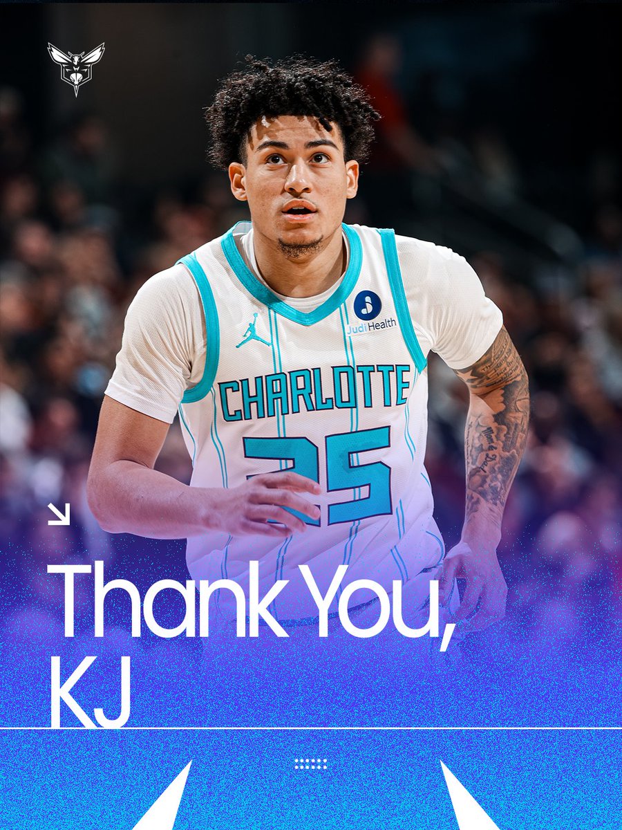 thank you, kj!

it's been an honor having you in charlotte. the city will miss you 💜

🔗: on.nba.com/4qhLWAX