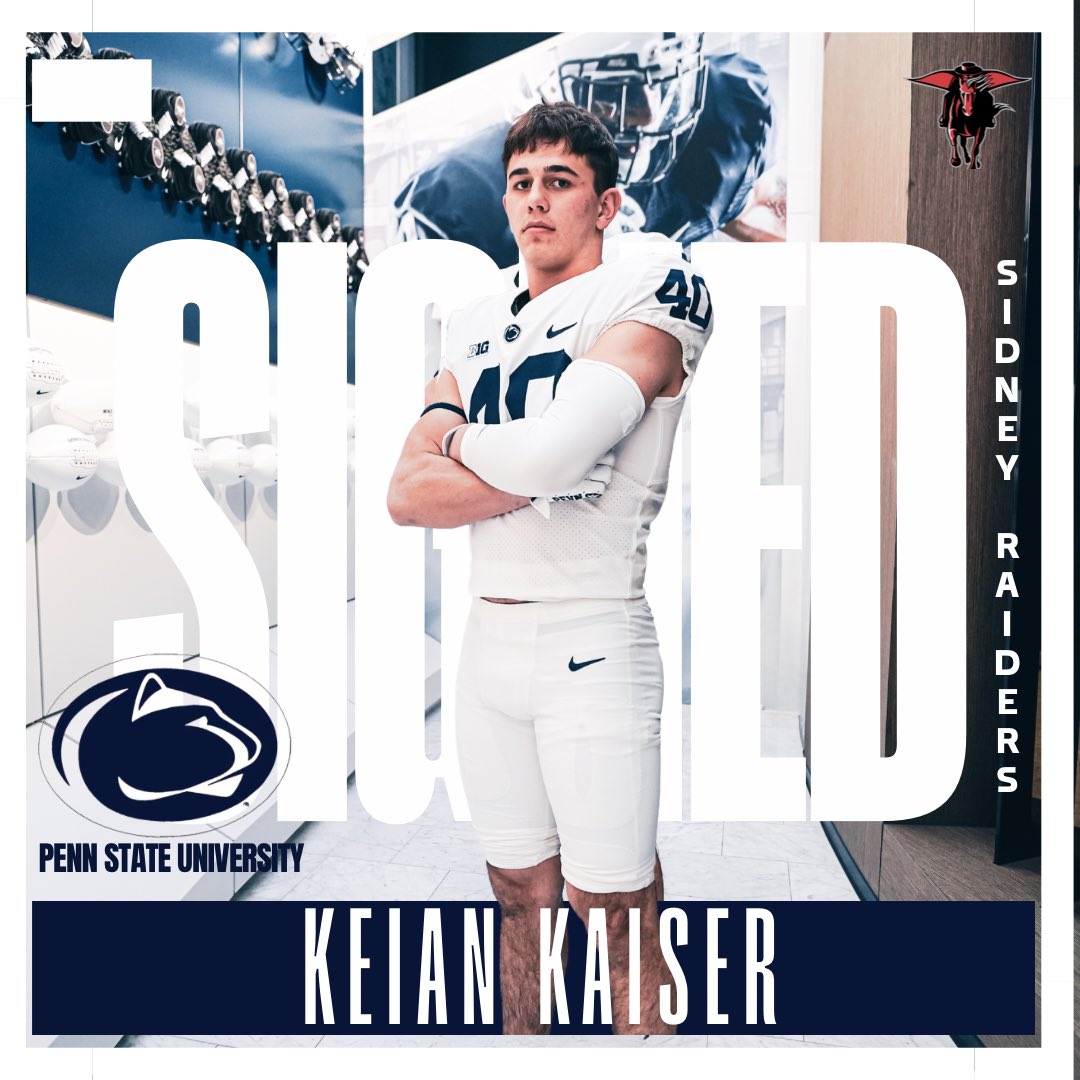 SidneyRaiderBC's tweet photo. Keian, you dreamed big and worked harder.
Now → Penn State 🏈
Small town roots, legendary journey. https://t.co/lqHB330K6K