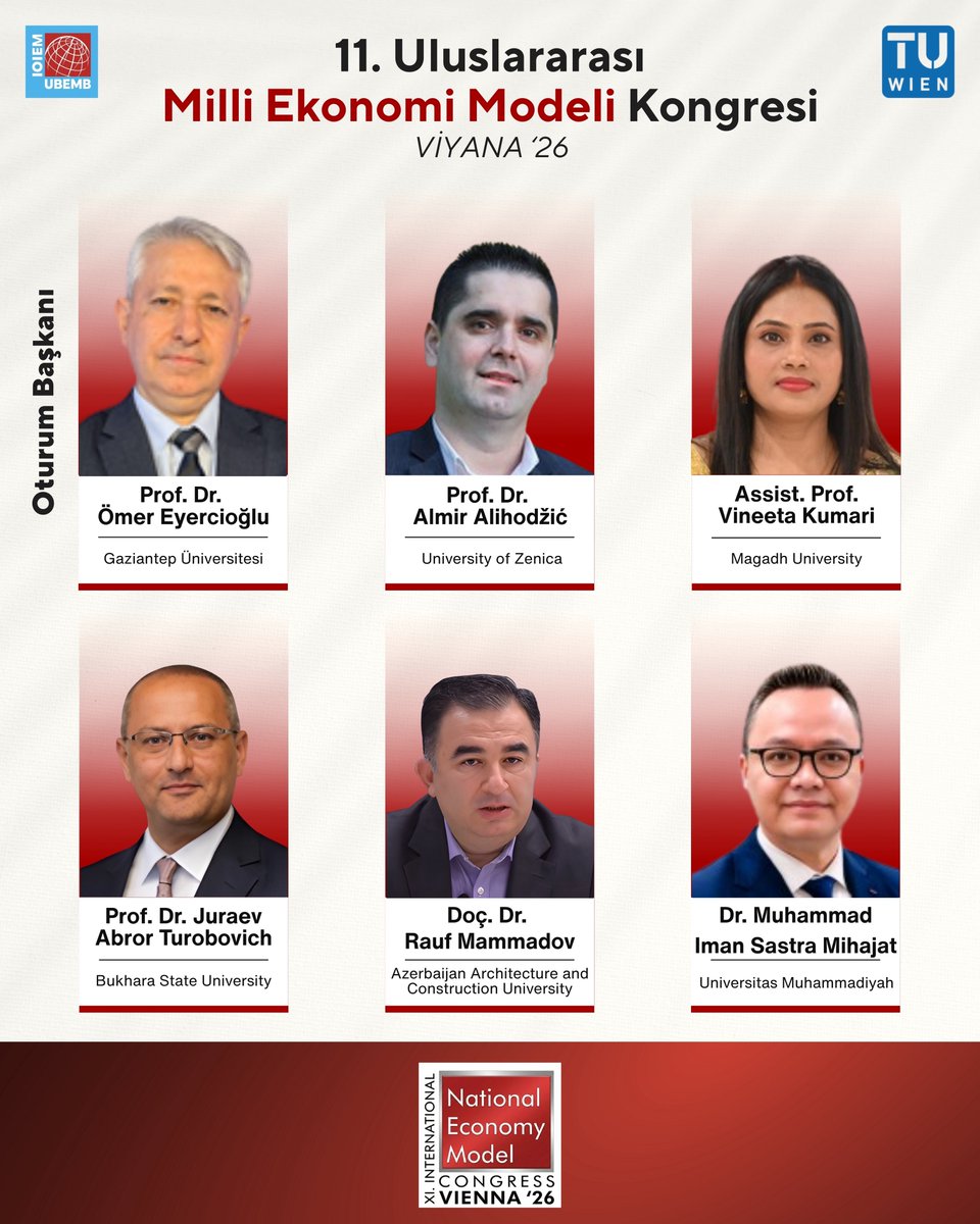 11. Uluslararası Milli Ekonomi Modeli Kongresi (Viyana '26) 

1. Gün, 1. Oturum Programı: