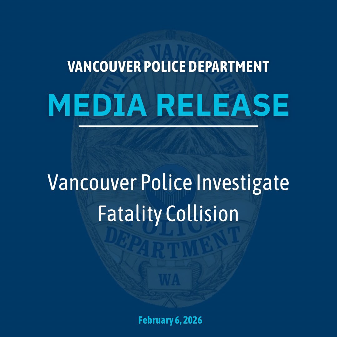 VancouverPDUSA's tweet photo. On February 6, 2026, at around 9:00 a.m., Vancouver Police responded to the area of NE 162nd Avenue/NE Poplar Street for the report of a vehicle vs. pedestrian collision. The female victim was transported to an area hospital but did not survive her injuries. The driver remained on scene and is cooperating with police.                  
 
The Vancouver Police Department Traffic Unit is investigating and nothing further is releasable at this time.

#vanpoliceusa