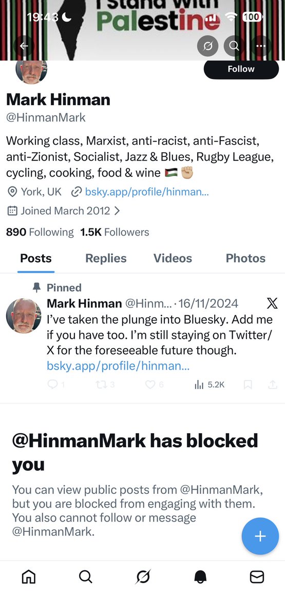 This fucking whopper, <a href="/HinmanMark/">Mark Hinman</a> , loves to call people racist, nonce &amp; anonymous cunt that is soft. Odd then that the little bitch loves to block after running his mouth.