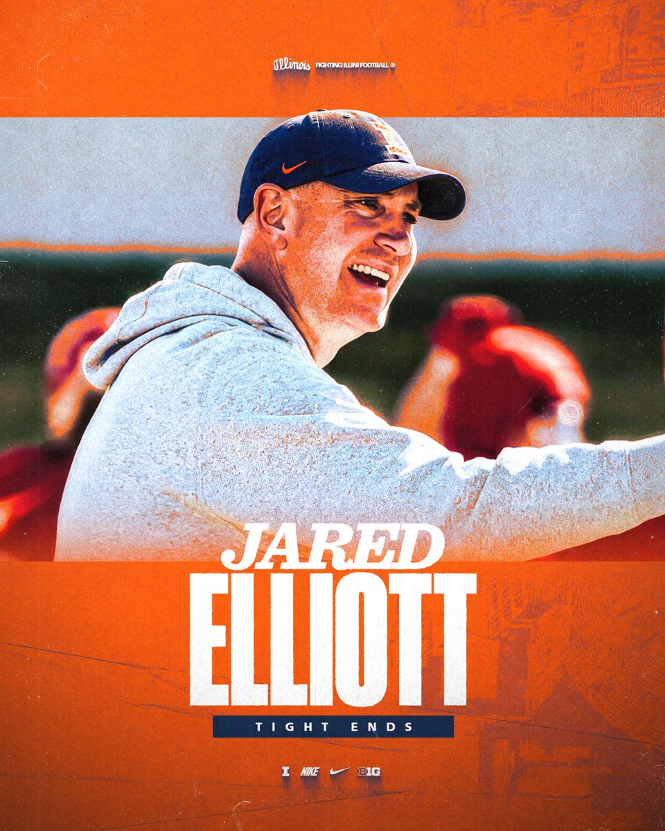 IlliniFootball's tweet image. Welcome to the FamILLy, Tight Ends Coach Jared Elliott 

@_CoachElliott | FightingIllini.com/JaredElliott