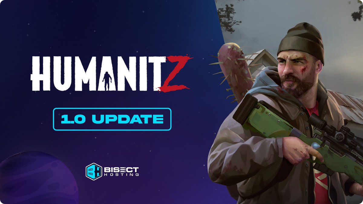 BisectHosting's tweet image. HumanitZ officially hits 1.0 today 🧟🔥

Bigger world, deeper survival, tougher undead, and full co op.

Spinning up a HumanitZ server? We've got you covered 💙