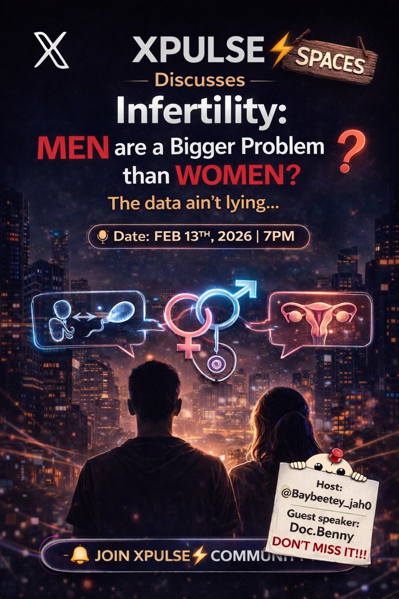 Baybeetey_jah0's tweet photo. Join us ⚡️
Learn, ask questions, share knowledge, and be part of an honest conversation on infertility.
Everyone is welcome. #xpulse https://t.co/lNOZlSEu0U