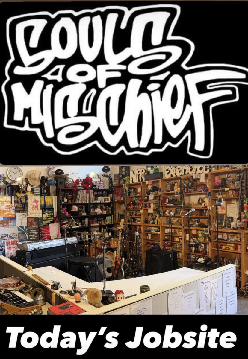 SOMHIERO's tweet photo. Souls of Mischief &amp; the Kev Choice Ensemble bring that #live magic to NPR’s Tiny Desk pop-up in SF for Super Bowl week. 🏈🎶
Powered by Empire &amp; Levi’s, it’s hometown vibes, real music, and pure culture. #SoulsofMischief #KevChoice #TinyDesk #BayArea https://t.co/m3rTn94dzX