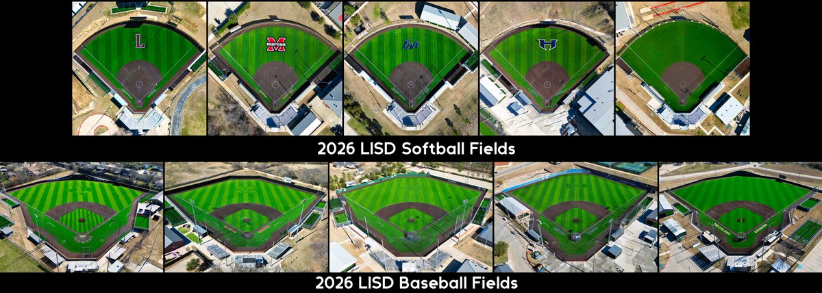 lorenziniphotog's tweet photo. All the LISD softball and baseball fields are ready and look amazing! Thank you to all who voted for the bond that made this possible, the athletes, coaches and families appreciate your investment in their future. The season starts for real next week! https://t.co/mNfdU3ZC4n