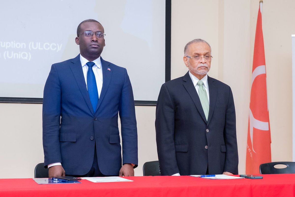 Signature le 5 février 2026 de l’Accord UniQ-ULCC pour le cours "Corruption : pratiques et répression". Acte de foi dans l’avènement d’une génération vertueuse.  Si nou pa wè li, foumi va pote nouvèl na nou.