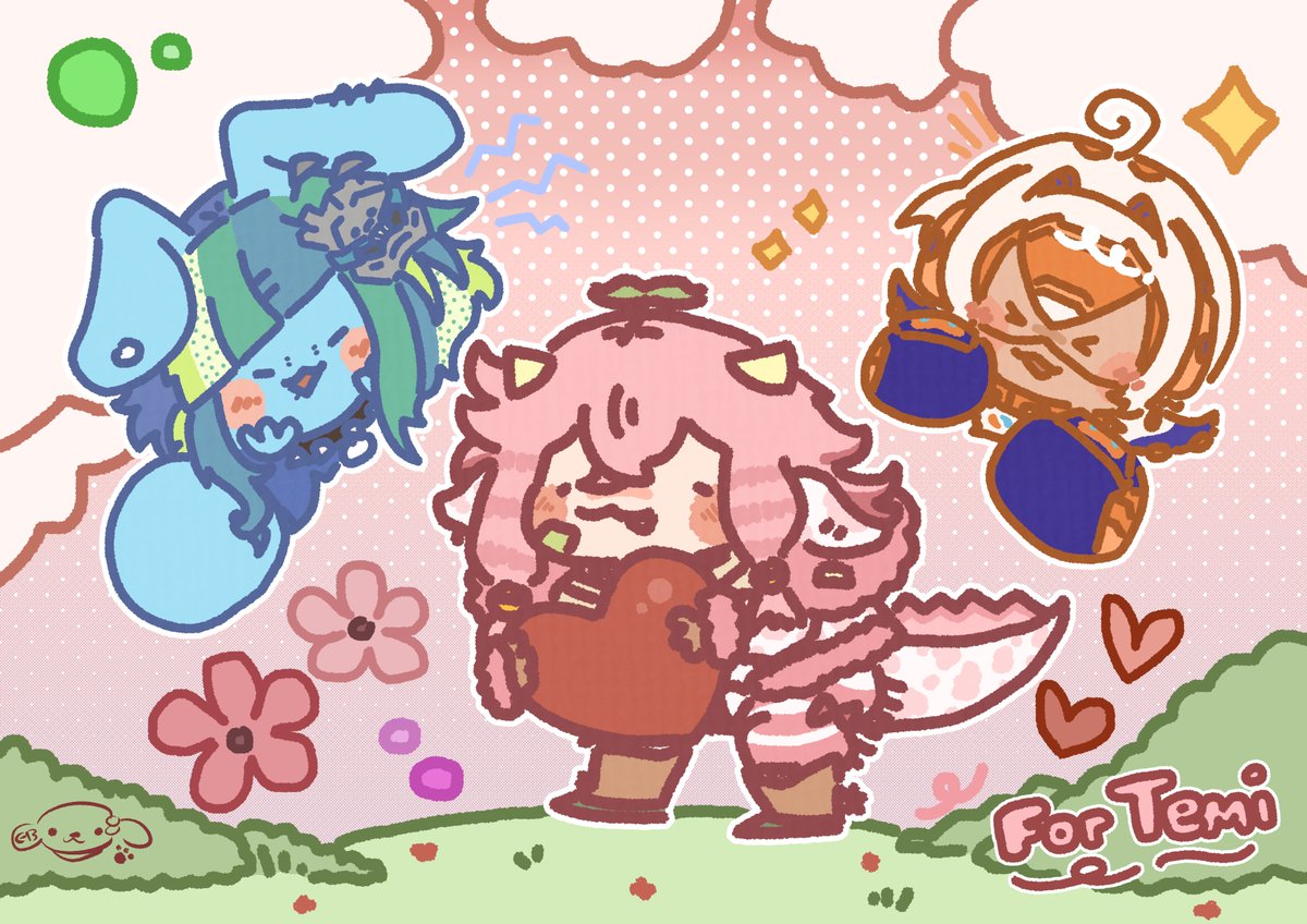 Art Trade for <a href="/Cowcodiletemk/">Cowcodile Bun 🐊🏳️‍⚧️🐇</a> 🩷❤️🩷❤️