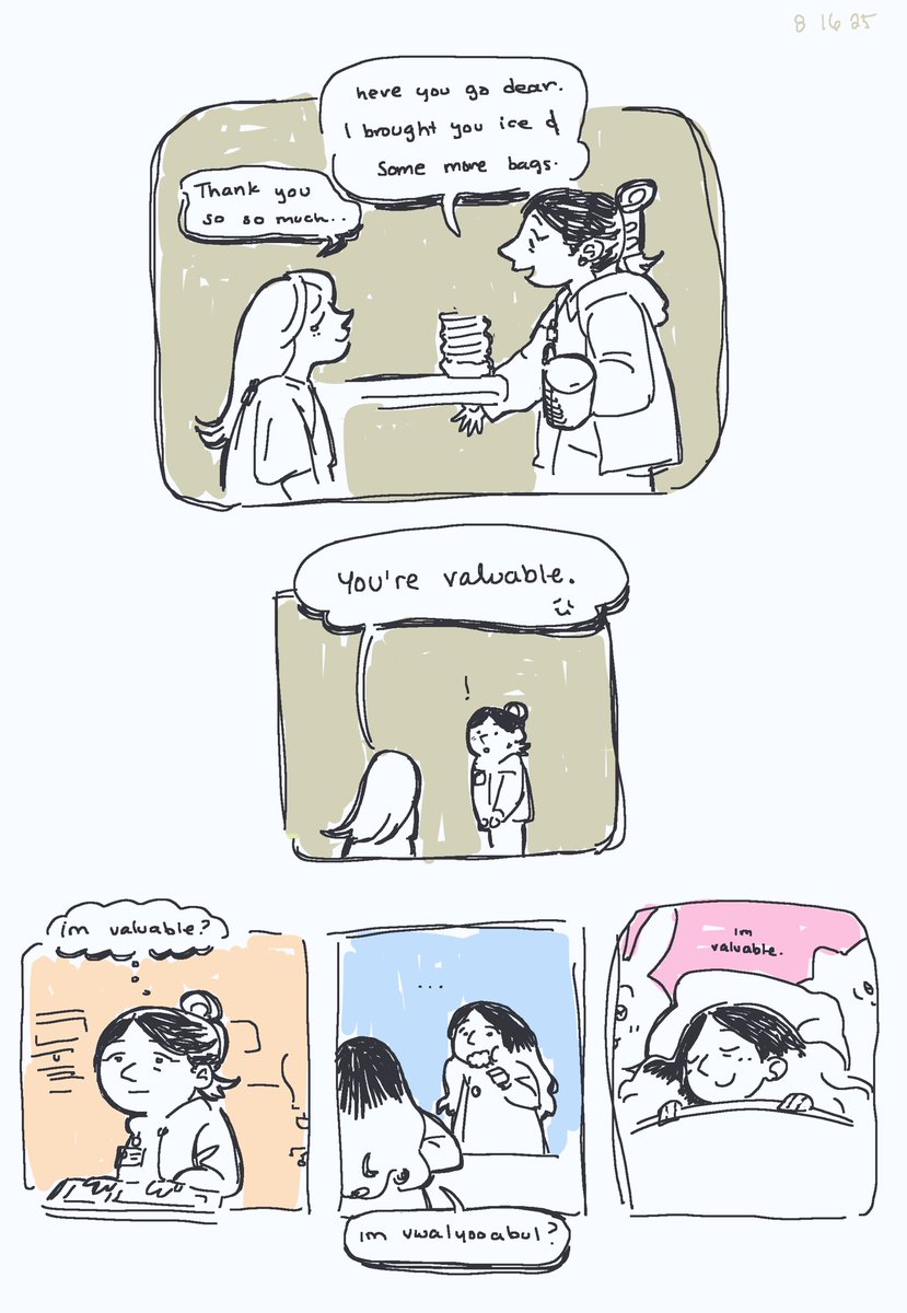 pirinpom's tweet photo. diary comic from august 2025 — about a patient’s unique way of saying thank you to me https://t.co/ctBmO7HXDm