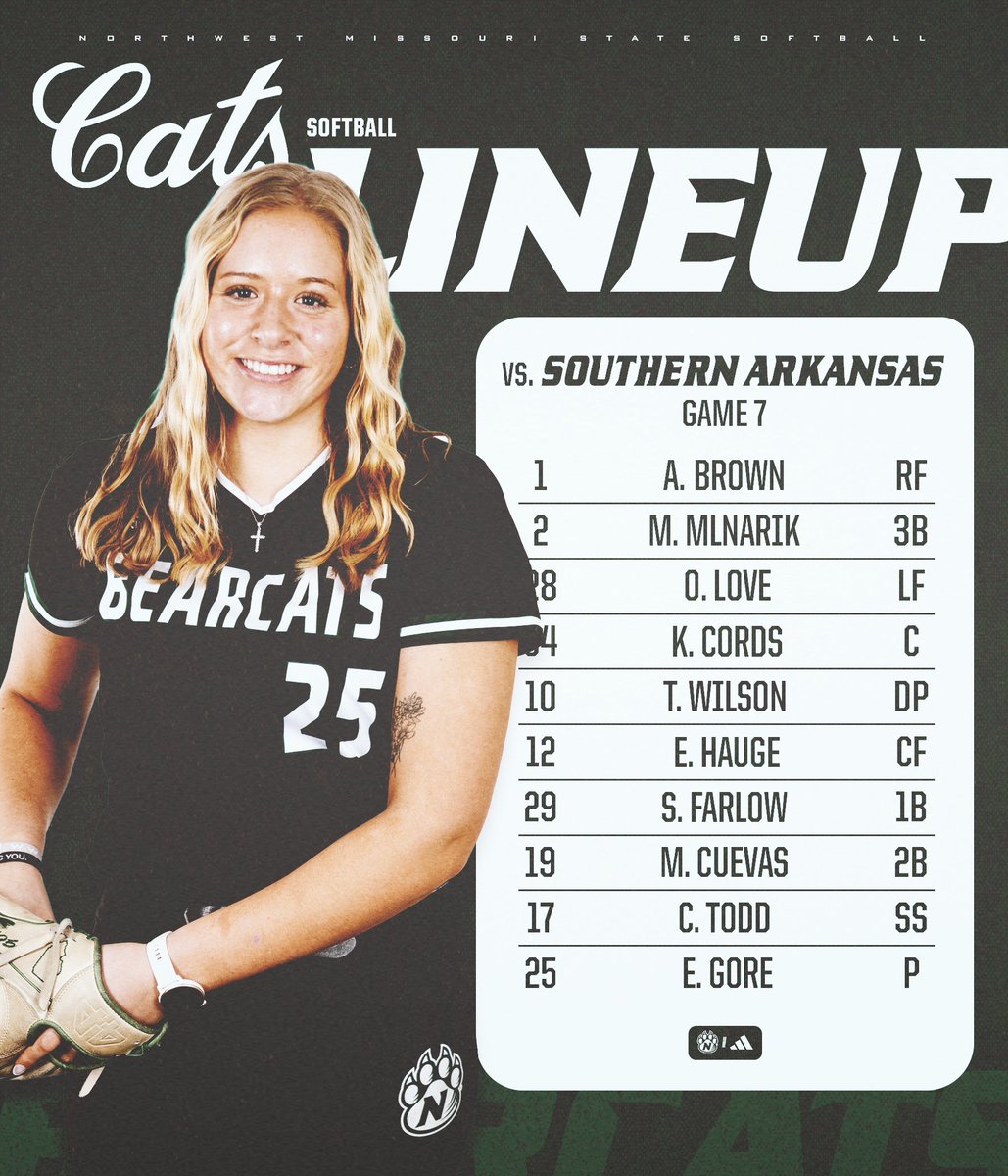 𝙂𝘼𝙈𝙀 𝟕 𝙇𝙄𝙉𝙀𝙐𝙋 ‼️             
   ↳ vs. SOUTHERN ARKANSAS       

#OABAAB
