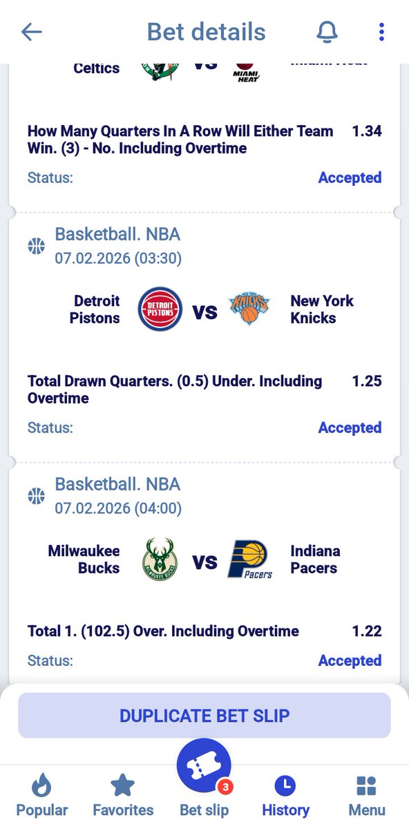 Basketball Coupon  on #Paripesa 

Code; 👉JQ5SY   Odds 👉2+.

Jisajili na #Paripesa hapa👇👇

cutt.ly/irGUQeNu

Promocode; ANGEL2019

Jiunge na group la mikeka Bure 
chat.whatsapp.com/EYK8QO3Z3UY6RW…

Bet kistaarabu