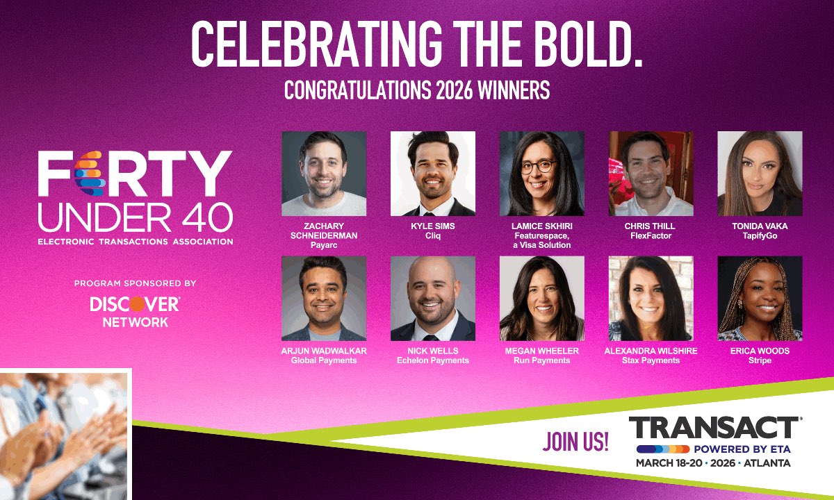 runpayments's tweet photo. Huge shoutout to Megan Wheeler for being selected to the 2026 Forty Under 40 by the Electronic Transactions Association! We are so proud of the impact she's making in payments and in her dedication to our partners. https://t.co/P5woxRoVsi