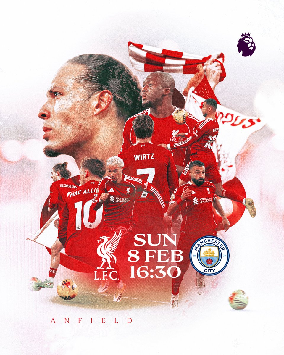 Liverpool v Manchester City matchday graphic