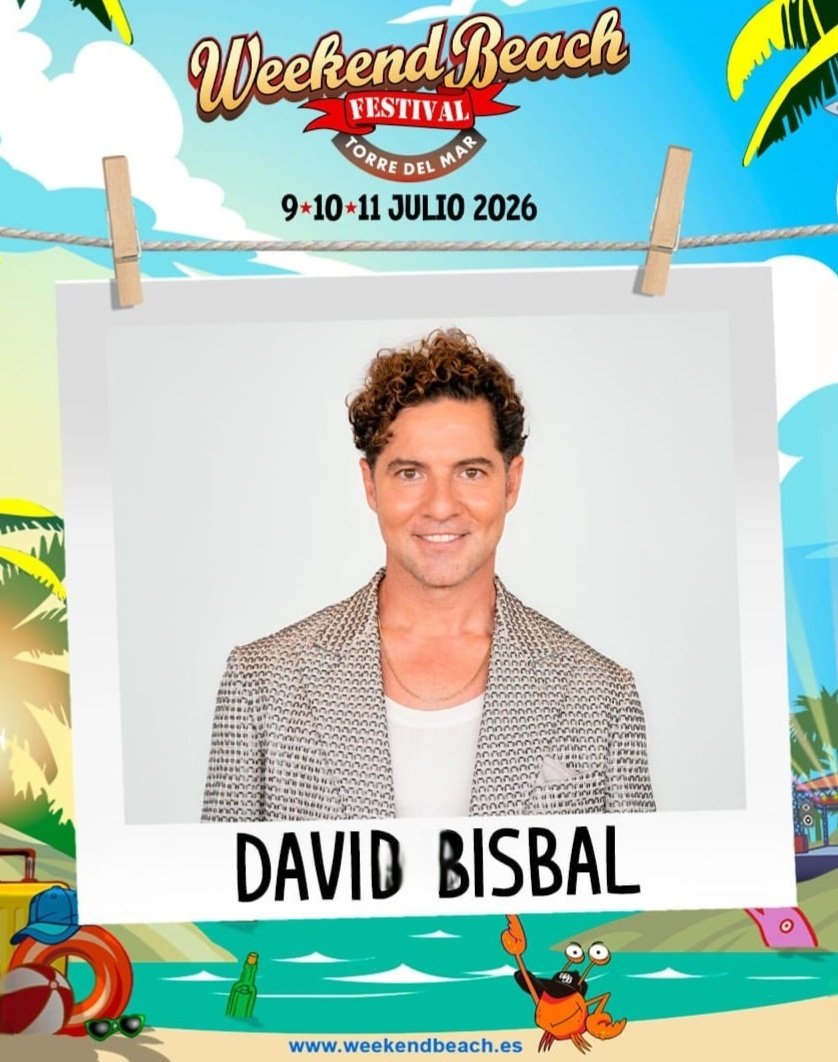 <a href="/weekendbeachfes/">Weekend Beach Festival</a> <a href="/davidbisbal/">davidbisbal</a> Ahí estaremos con David Bisbal, por supuesto😎💙🎶
#DavidBisbal
#WeekendBeachFestival