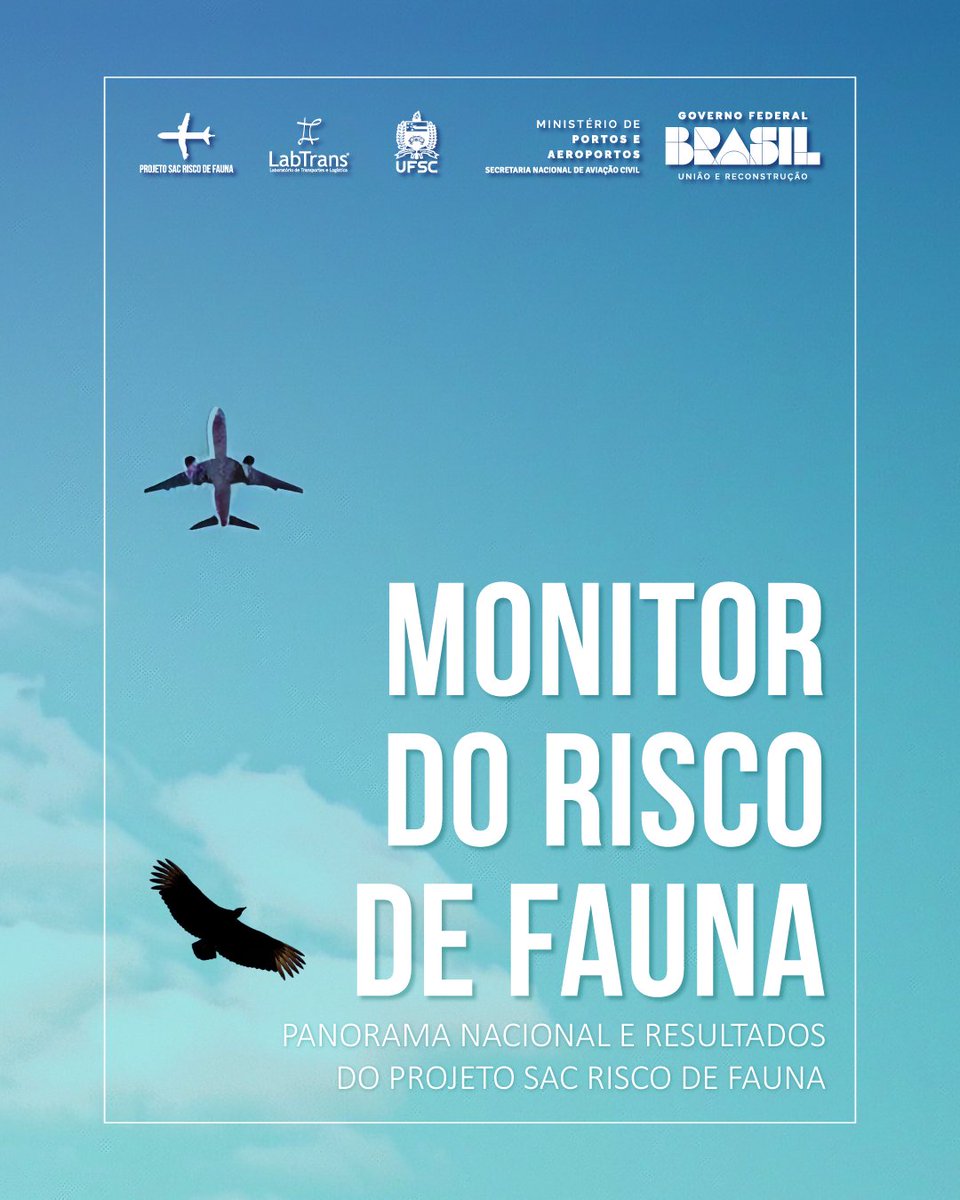 LabtransUFSC's tweet image. 🛫 Já está disponível na plataforma Hórus o Monitor do Risco de Fauna de janeiro de 2026, produto da parceria entre o Laboratório de Transportes e Logística da Universidade Federal de Santa Catarina (LabTrans/UFSC) e a Secretaria Nacional de Aviação Civil do Ministério de Portos…