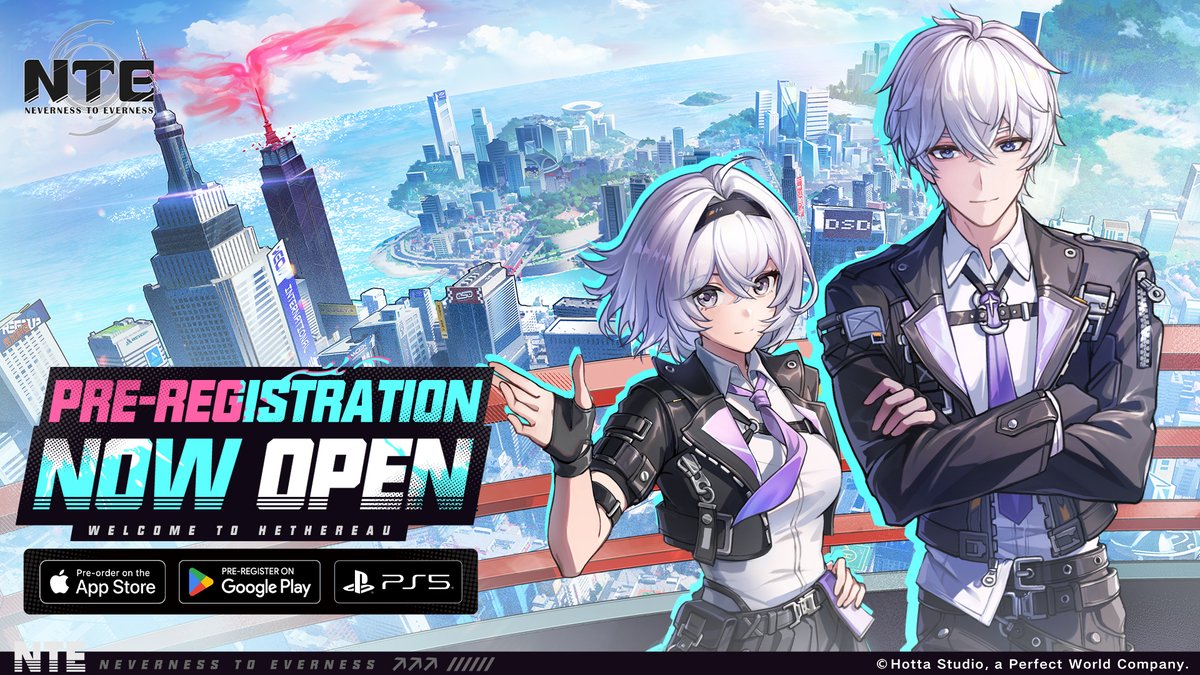 NTE Pre-Registration Now Live!

Hey Appraiser,
NTE pre-registration is officially open on the iOS App Store, Google Play Store, and PlayStation Store! Head over to any of these platforms or our official website to sign up for the open beta~
Pre-register now >>