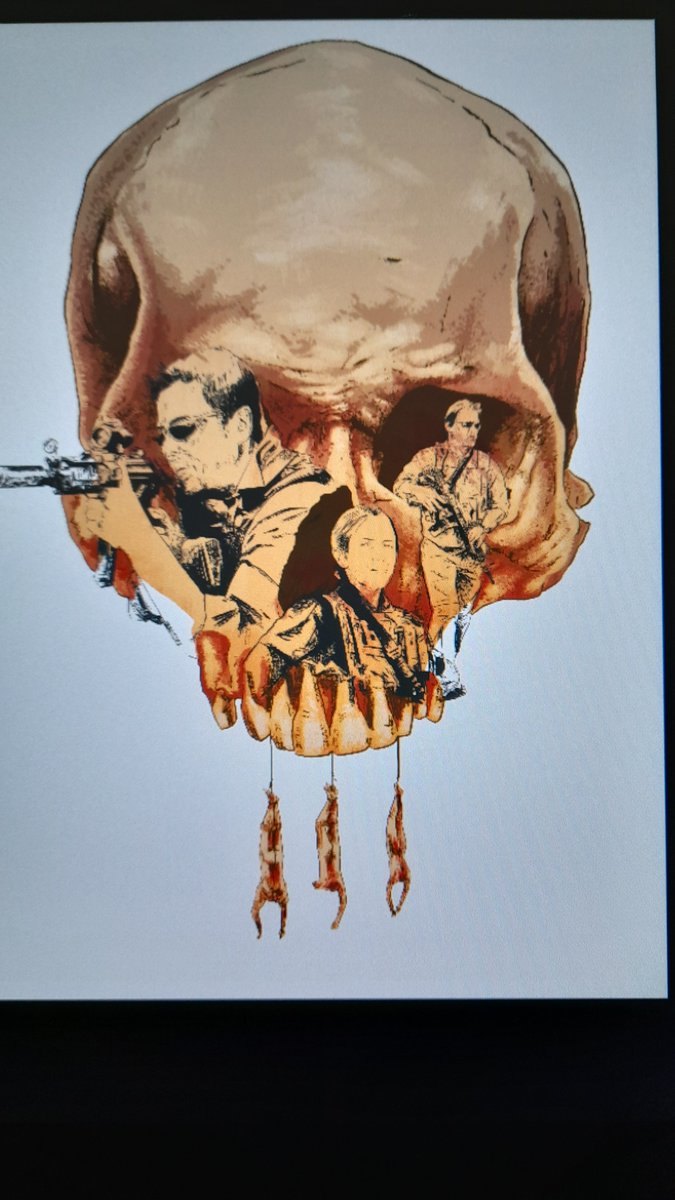 WIP thats the skull done only took 12 hours haha #art #illustration #pinup #poster #movies #classicmovie #Sicario #commissionsopen