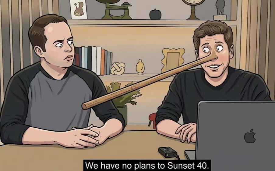 #keep4o 
It's hard to imagine a CEO of such a big company being so irresponsible—this is totally unexpected🤡