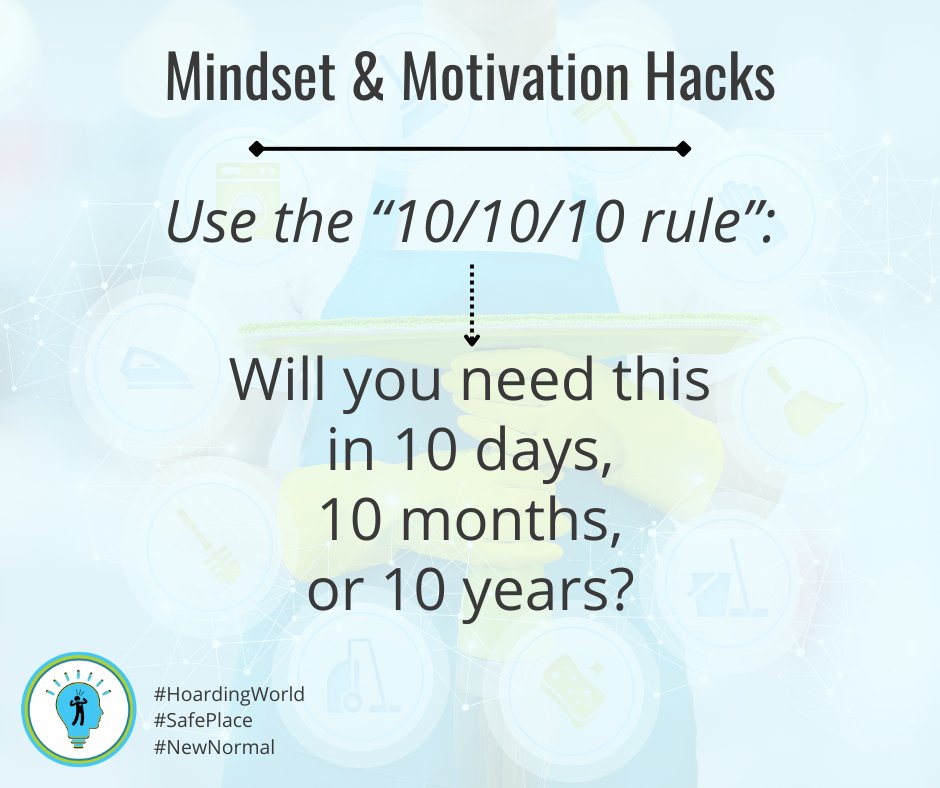 Boost your productivity and create a space you’ll love .
Try the 10/10/10 rule:
Will you need this in 10 days, 10 months, or 10 years?
If not, let it go.
Clarity in your space brings clarity to your mind.
#OrganizeYourLife #HoardingWorld #AskAngelaBrown