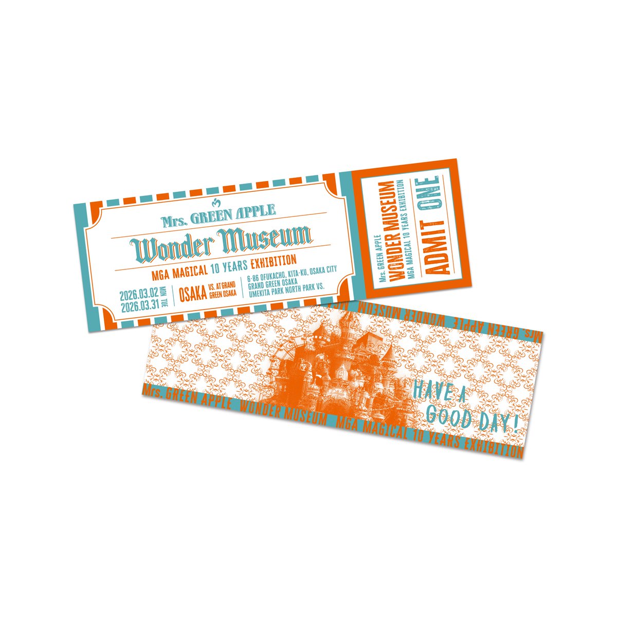全来場者ノベルティ📣
￣V￣￣￣￣￣￣￣
𝐌𝐫𝐬. 𝐆𝐑𝐄𝐄𝐍 𝐀𝐏𝐏𝐋𝐄
『𝐖𝐨𝐧𝐝𝐞𝐫 𝐌𝐮𝐬𝐞𝐮𝐦』​🏰

【『Wonder Museum』記念チケット】

大阪会場にお越しいただいた来場者の方、
全員にお渡しいたします✨🎫

※画像は大阪会場の特典です。