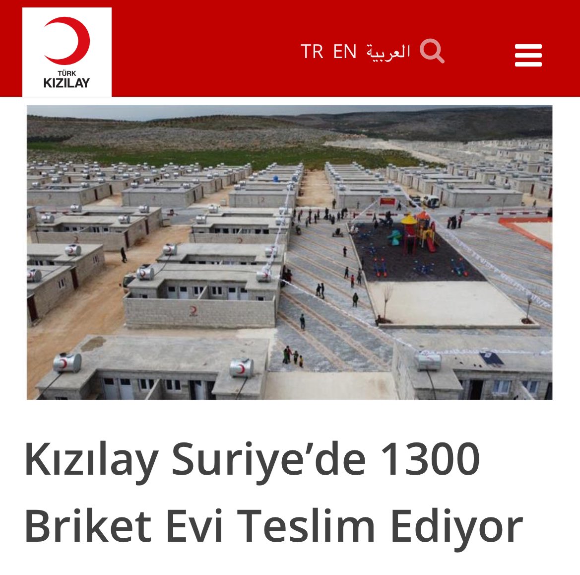 Suriyelilere ev inşa edip Türklere çadır satan Kızılay

Seni de Unutmadık!