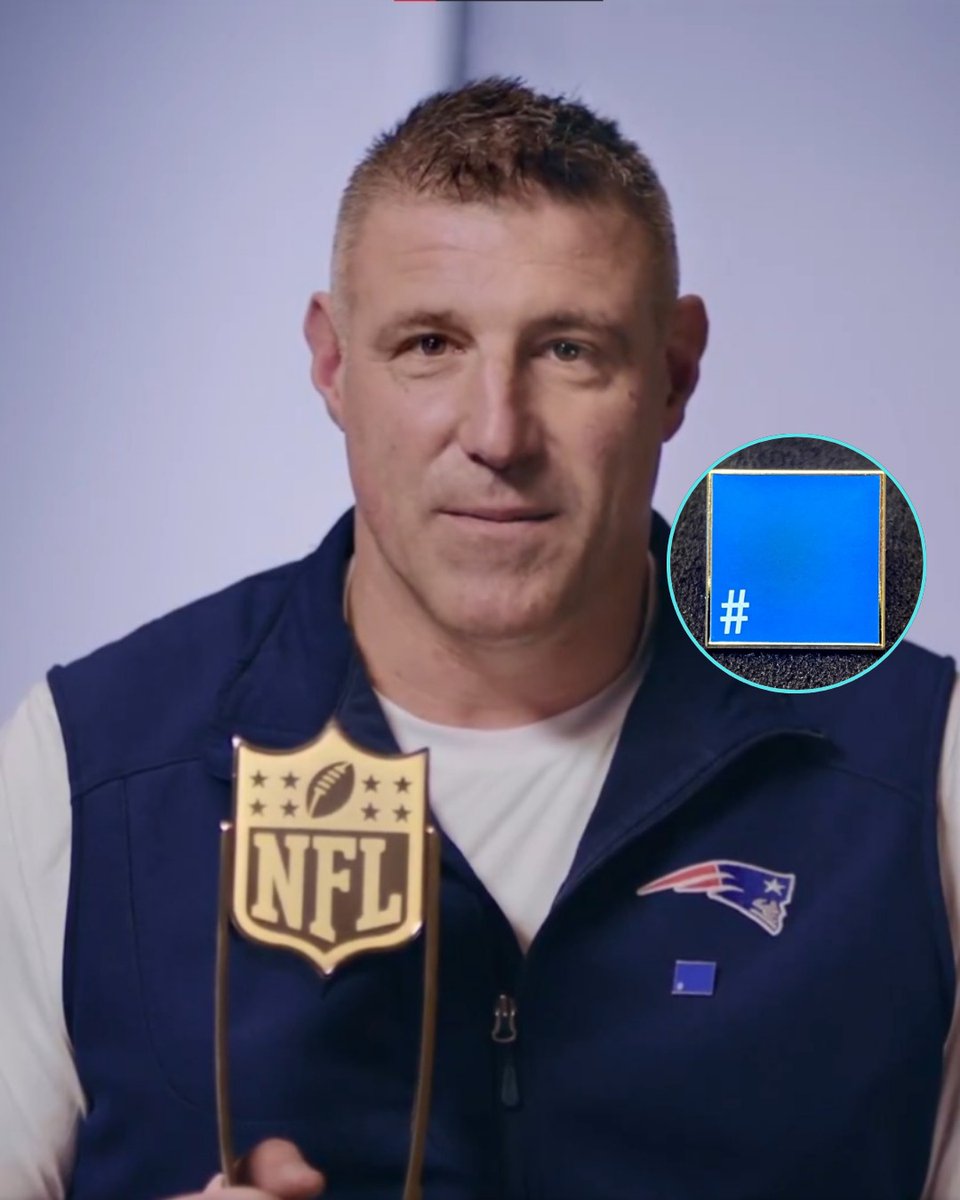 HenMazzig's tweet photo. While accepting the Coach of the Year award last night, New England Patriots Head coach Mike Vrabel wore a blue “Stand Up to Jewish Hate” pin.

Wishing Mike the best of luck at the Super Bowl this Sunday 💙🏈 https://t.co/V8tJMi5XaB