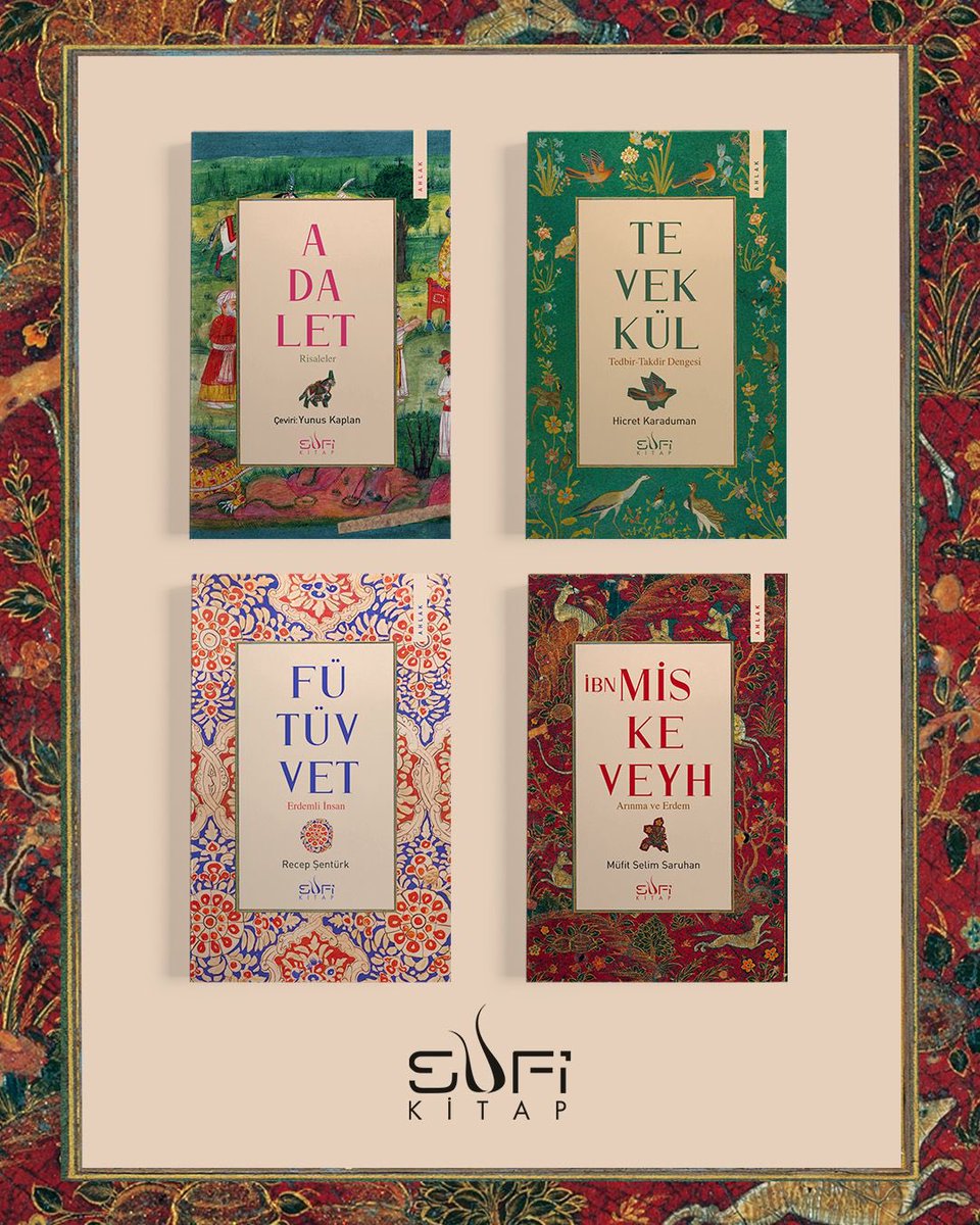 Yayın danışmanlığını Prof. Dr. Ömer Türker’in üstlendiği Ahlak Kitaplığı ile Şubat ayına merhaba diyoruz! 🌹

Ahlak Kitaplığı’nın ilk çalışmaları, Hicret Karaduman, Recep Şentürk, Müfit Selim Saruhan ve Yunus Kaplan tarafından kaleme alındı.

 #sufikitap