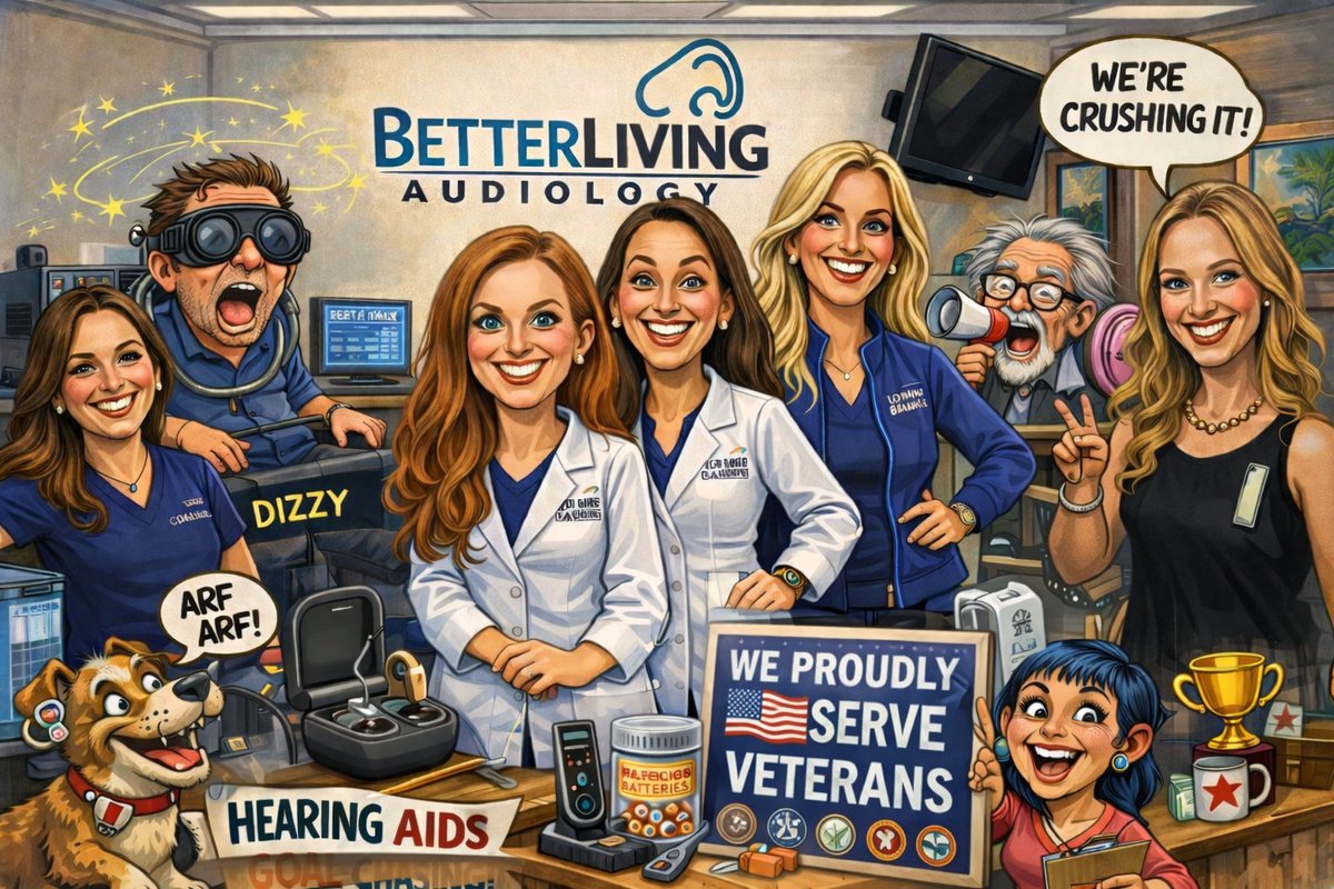 BetterLivingAud's tweet photo. We jumped on the caricature trend! 🎉
At our audiology office, we love combining expert hearing care with a welcoming, friendly environment—because feeling comfortable matters just as much as hearing clearly. 💙👂 https://t.co/ImKTnZnclk