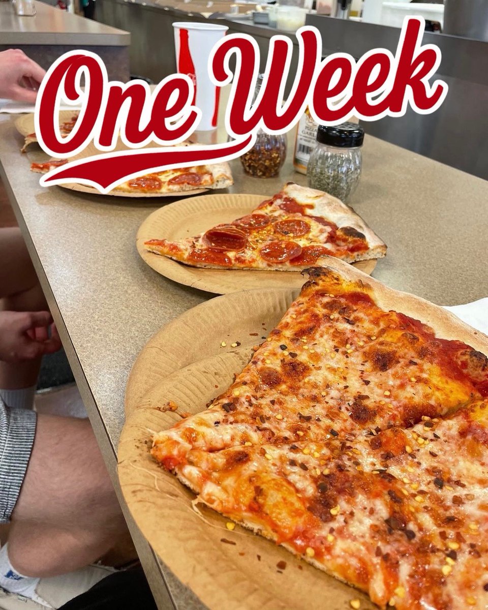 SamsPizzaPalace's tweet photo. There’s Friday, and then there’s Friday when Sam’s Pizza is open. 

See you in one week! 😋🍕 https://t.co/3D28DgAPDY